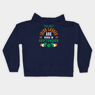 The Best Irish Lasses Are Born In September Ireland Flag Colors Kids Hoodie